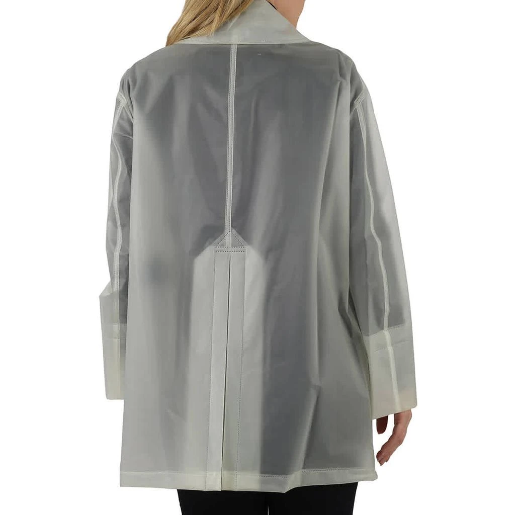 Burberry Ladies White Soft-touch Plastic Oversized Car Coat 3