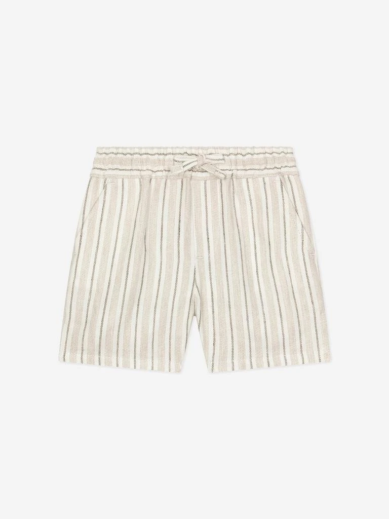 Dolce & Gabbana Dolce & Gabbana Baby Boys Striped Linen Shorts in Ivory 1
