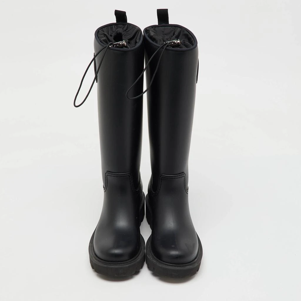 Moncler Moncler Black Rubber Kickstream High Rain Boots Size 37 3