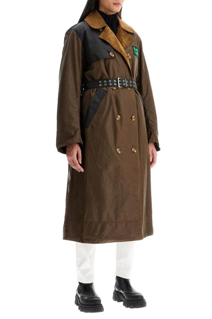 Barbour waxed cotton trench coat 2