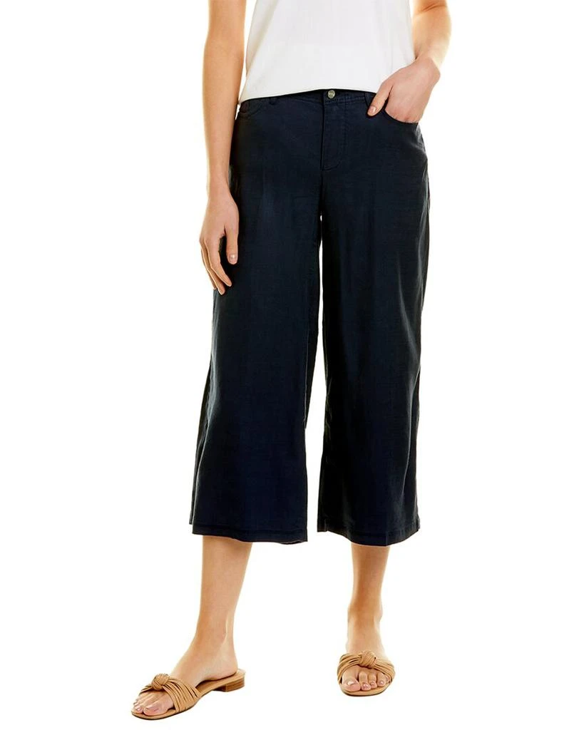 NYDJ Petite Cropped Wide Leg Linen-Blend Pant 1