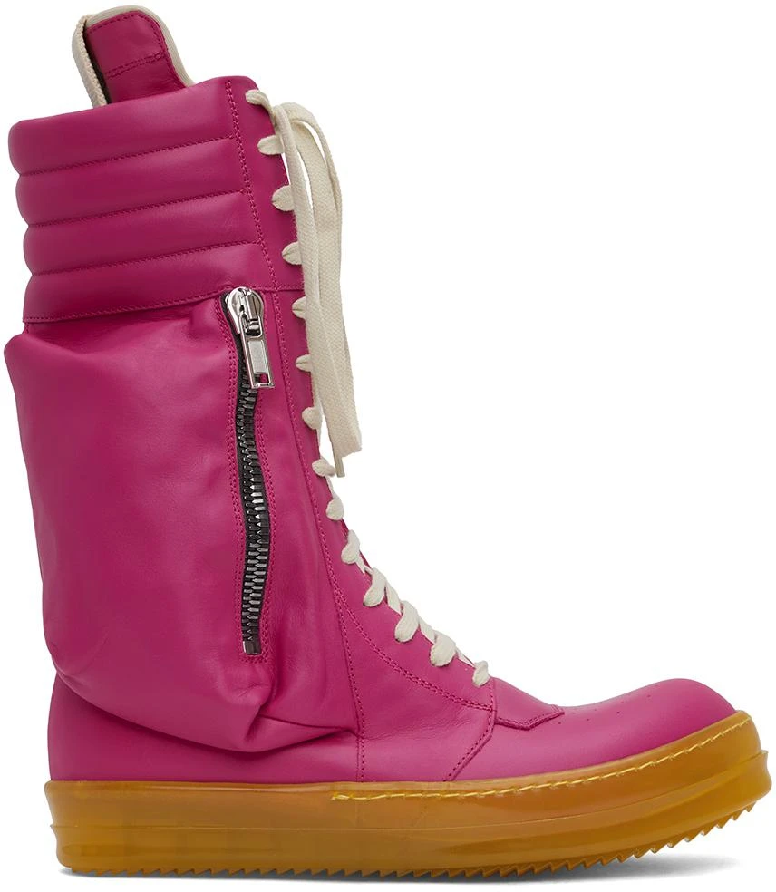 Rick Owens Pink Cargobasket Sneakers 1
