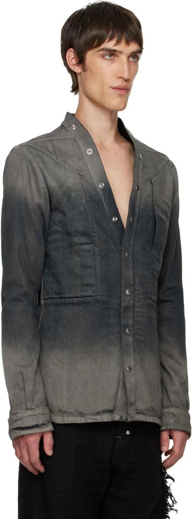 Rick Owens Gray Concordians Larry Fogpocket Denim Shirt 2
