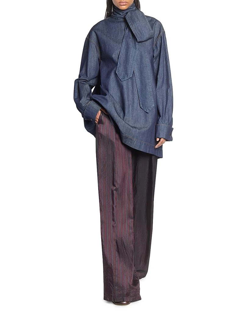 Dries Van Noten Chaddy Denim Scarf Blouse 2