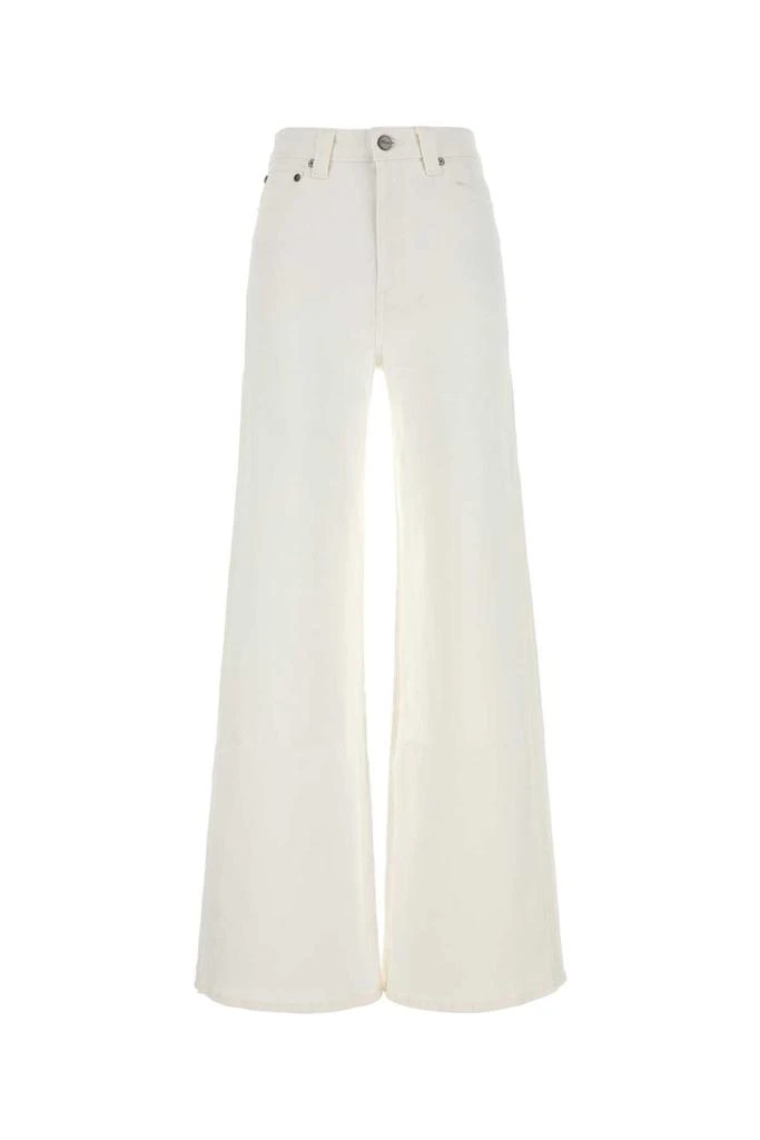Khaite White Denim Dane Wide-leg Jeans 1
