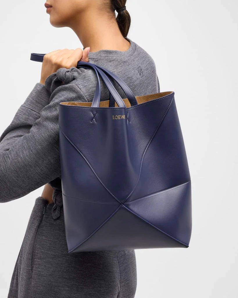 Loewe Puzzle Fold Medium Tote Bag in Shiny Leather 5