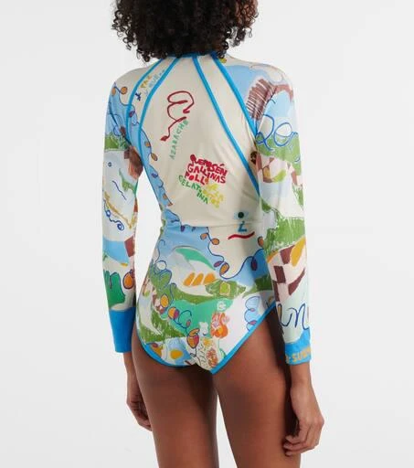 ALÉMAIS Nadia printed rashguard swimsuit 3