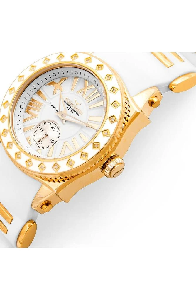 AQS Swissport L24 Diamond Sporty Watch, 44mm - 0.25 ctw 2