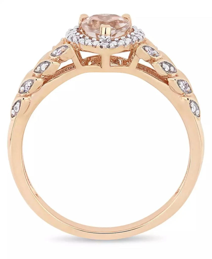 Macy's Morganite (1/2 ct. t.w.) and Diamond (1/20 ct. t.w.) Halo Heart Ring in 10k Rose Gold 2