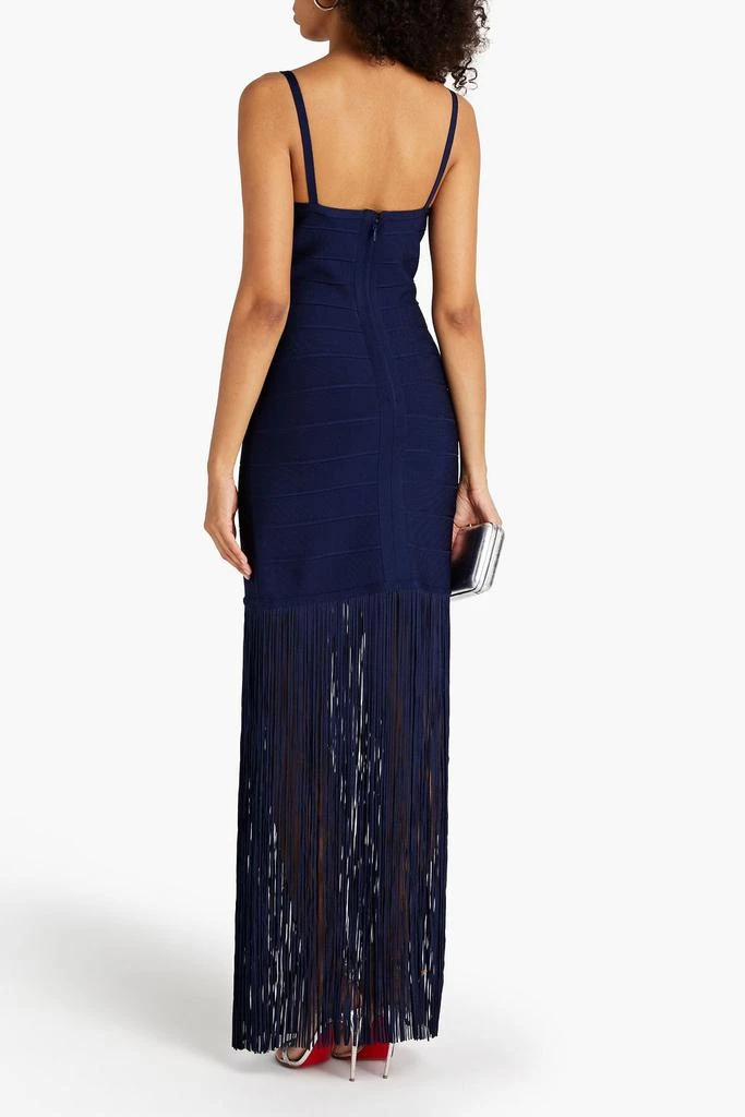 Herve Leger Fringed bandage gown 3