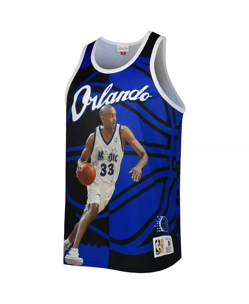 Mitchell & Ness Men's Grant Hill Blue and Black Orlando Magic Sublimated Player Tank Top 3