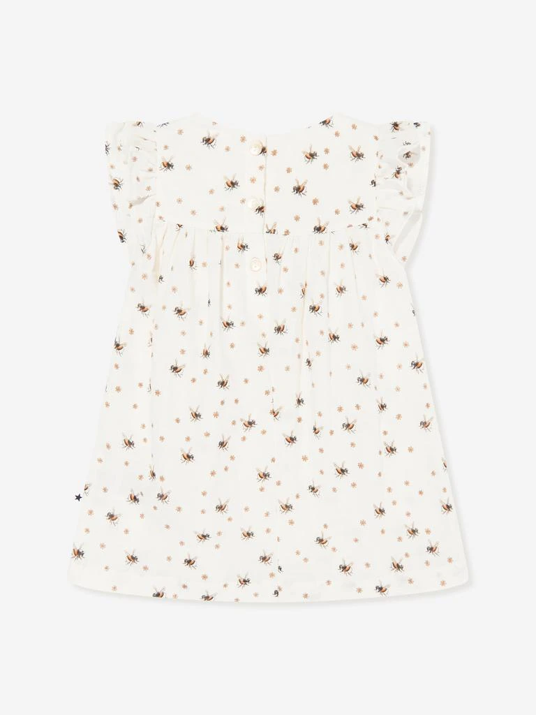 MOLO Molo Baby Girls Bee Print Dress in White 2