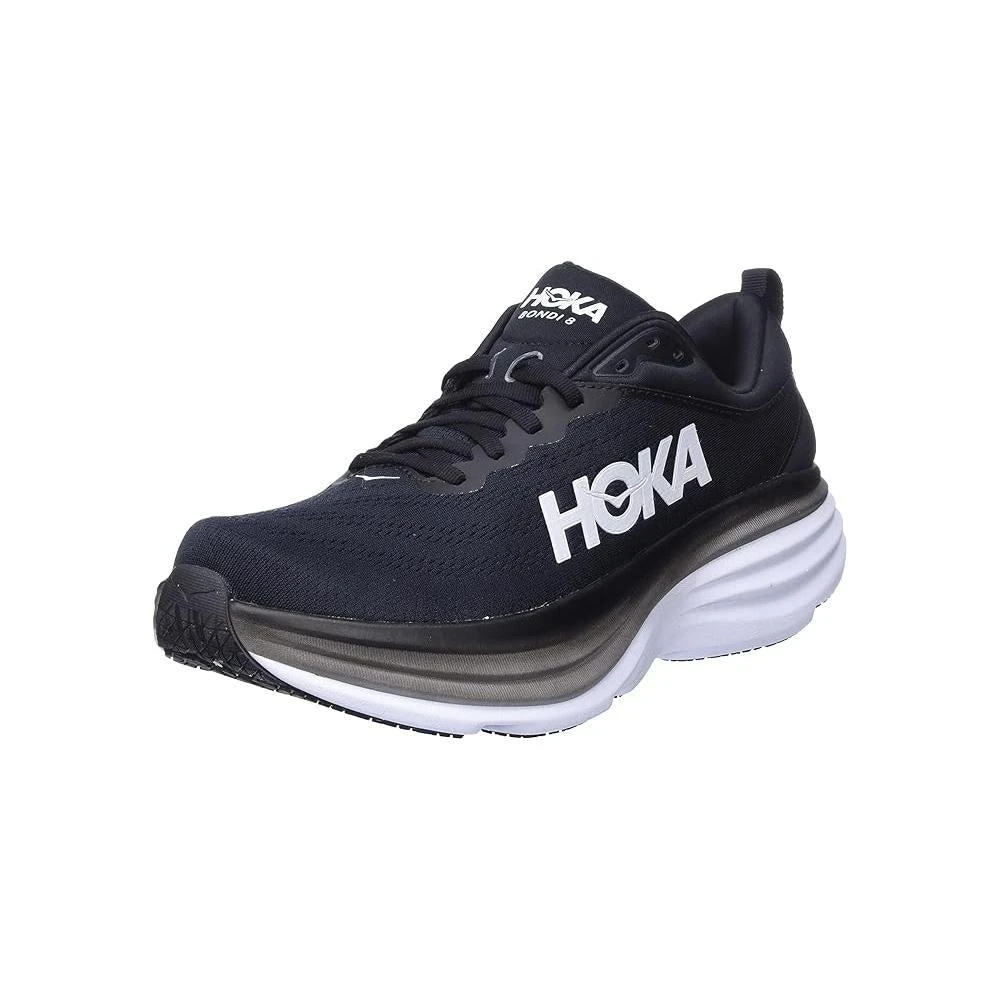 Hoka One One HOKA ONE Bondi 8 Mens Running Shoes - Black/White 1