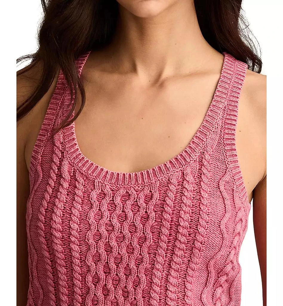Lucky Brand Women's Cable-Knit Cotton Sweater Tank Top 4