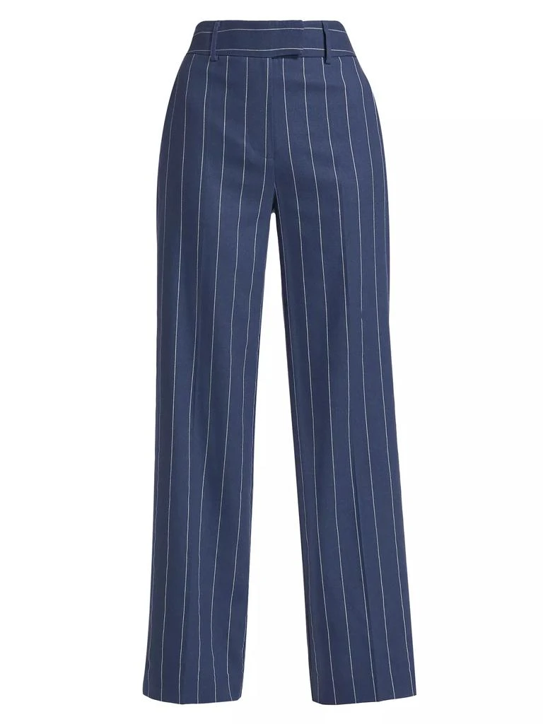 If Only Studio Pinstripe Cotton-Linen Pants 1