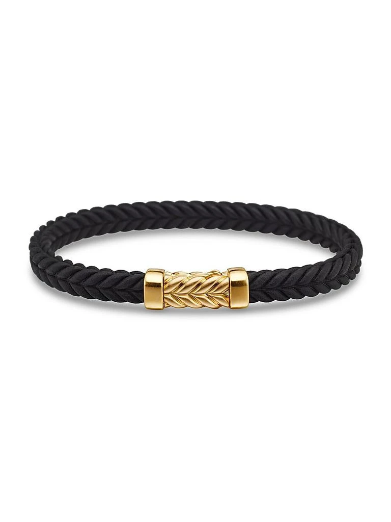 David Yurman Chevron Bracelet in Black Rubber 4