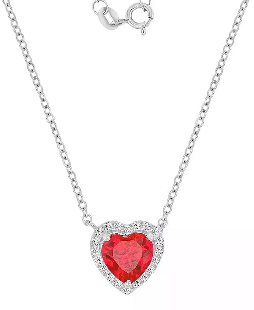 Macy
s White Sapphire (0.12 ct. t.w.) Necklace in Rhodium Over Sterling Silver 2