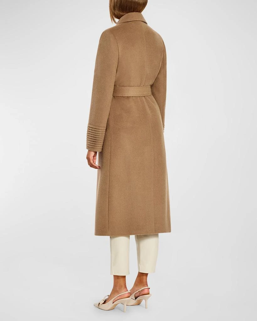 Sentaler Long Notched-Collar Wrap Coat 5