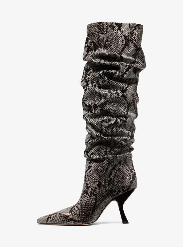 Michael Kors Luna Snake Embossed Leather Boot 3