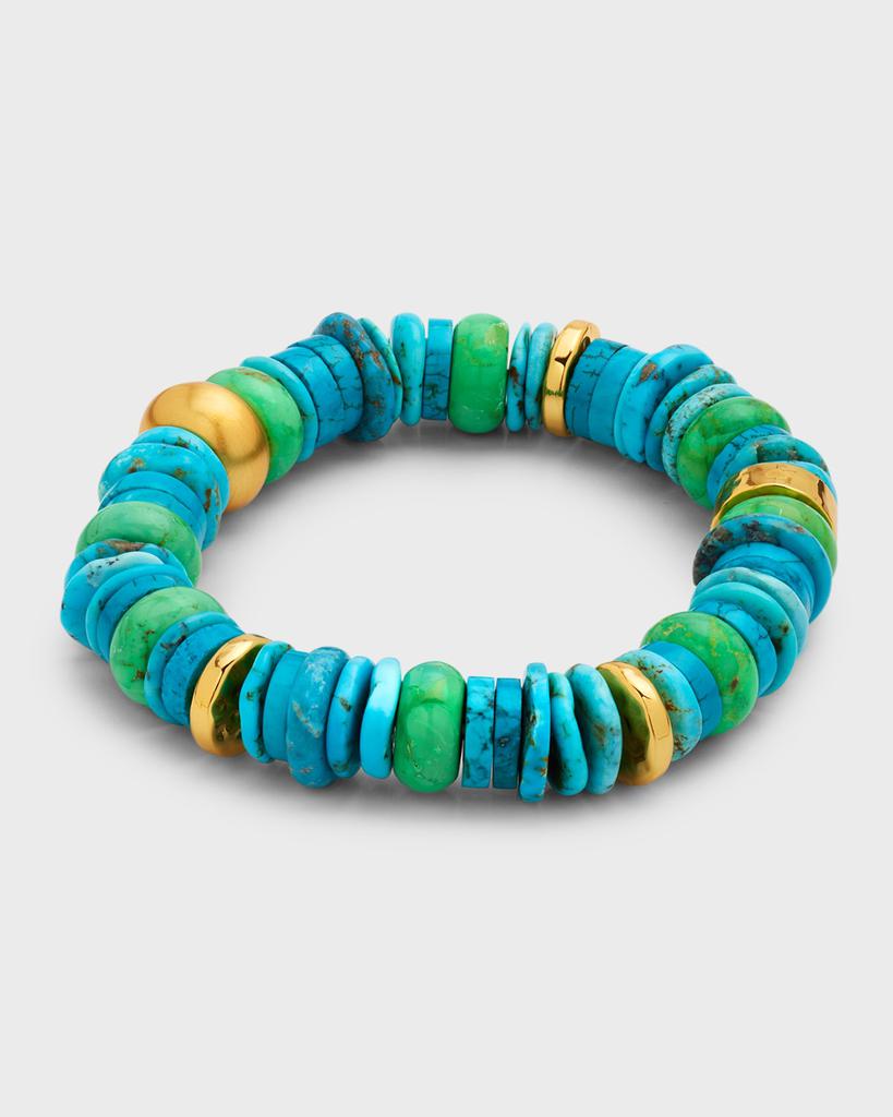 NEST Jewelry Green Turquoise Mix Stretch Bracelet
