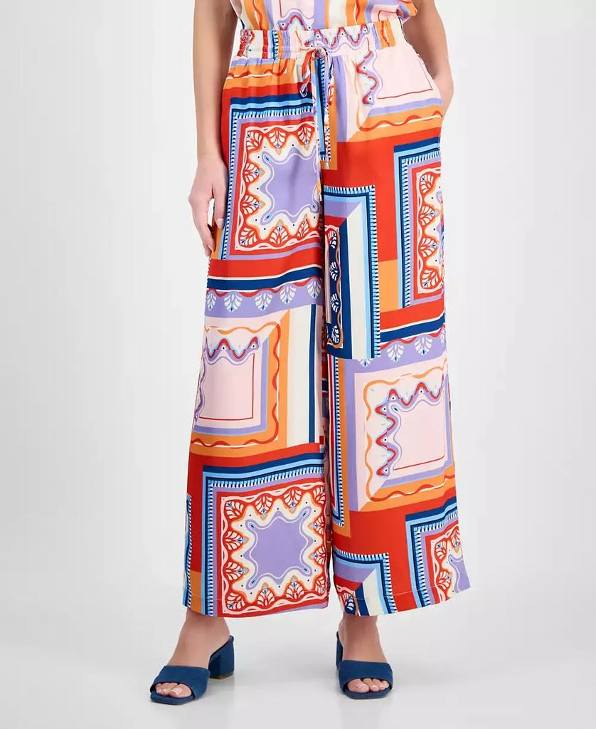 Tahari Women's Printed Wide-Leg Pull-On Pants 3