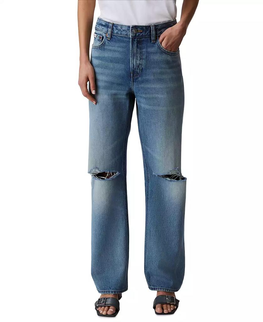 Calvin Klein Women's 90s Straight-Leg Rigid Jeans
