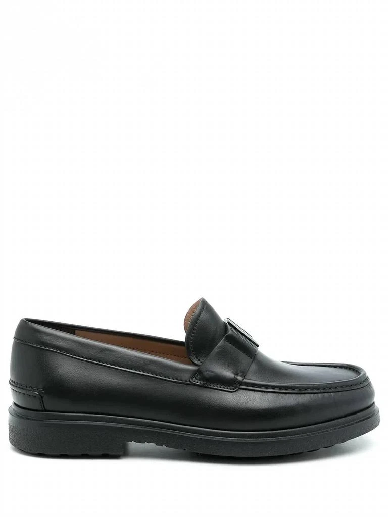 NEW SALVATORE FERRAGAMO men\'s leather plano loafers in black Ferragamo Salvatore Men main image 4