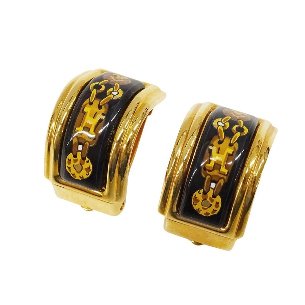 Hermes gold gold Plating Clip Earrings (Pre-Owned)