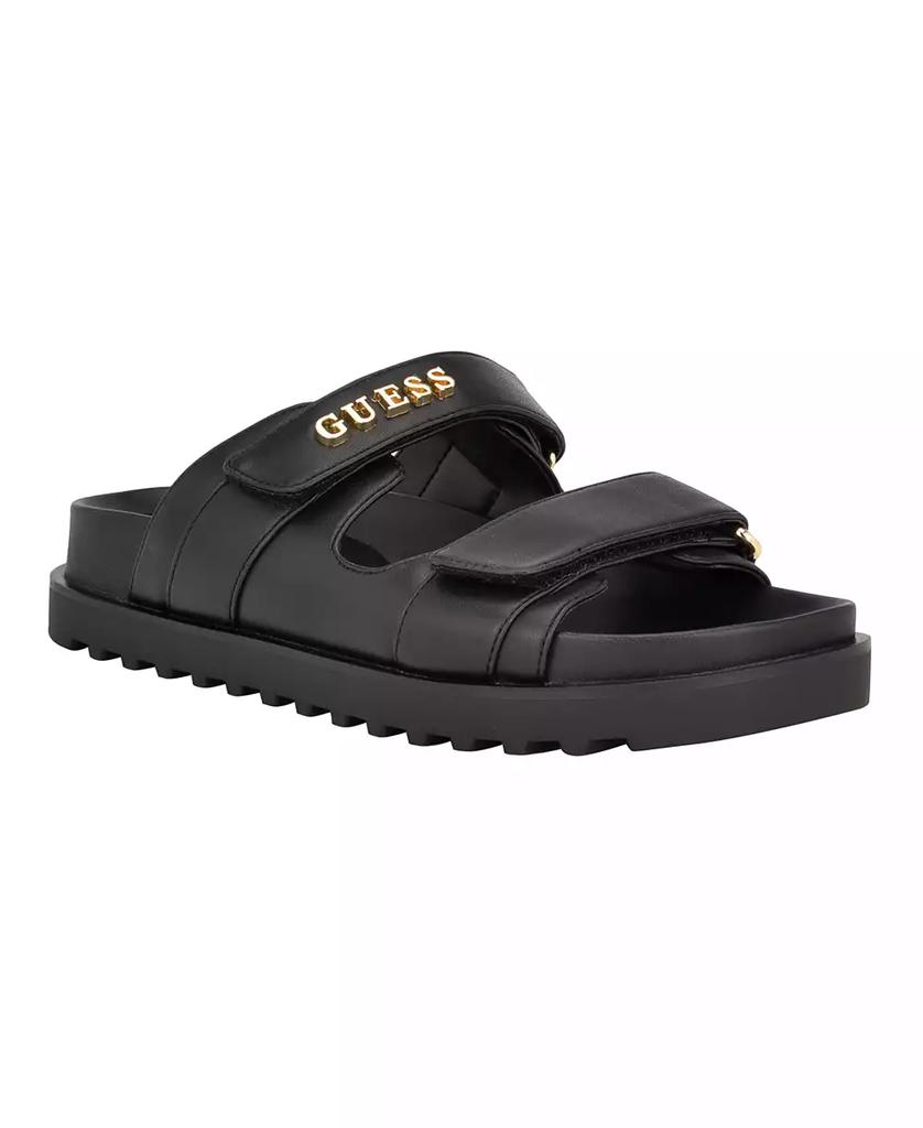 GUESS Women's Fabulon Two Strap Sporty Footbed Sandals