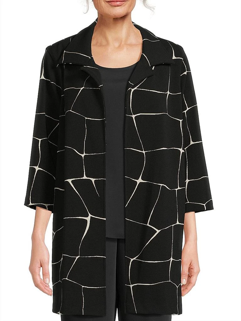 Caroline Rose Graphic-Knit Open Jacket 3