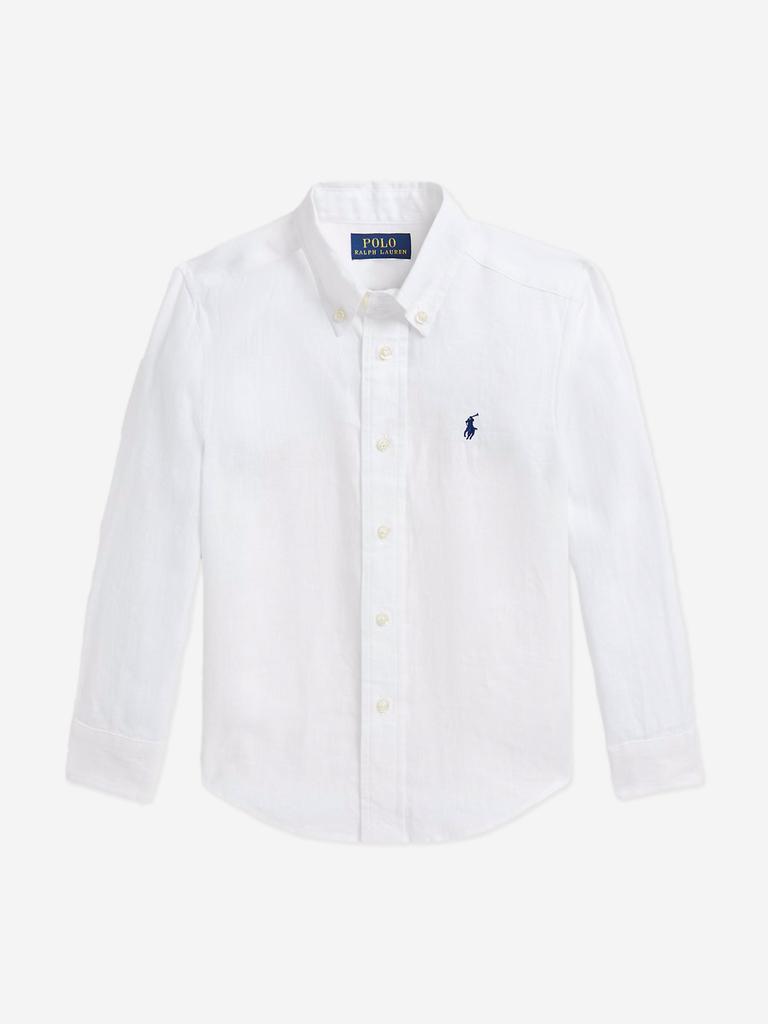 Ralph Lauren Boys Linen Shirt in White