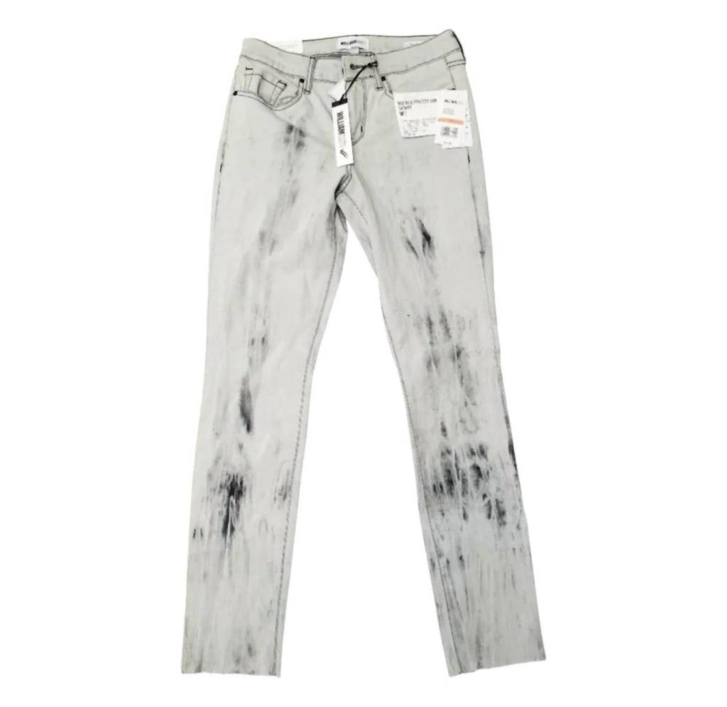 William Rast Women's Washed Mid Rise Skinny Jeans In Gray