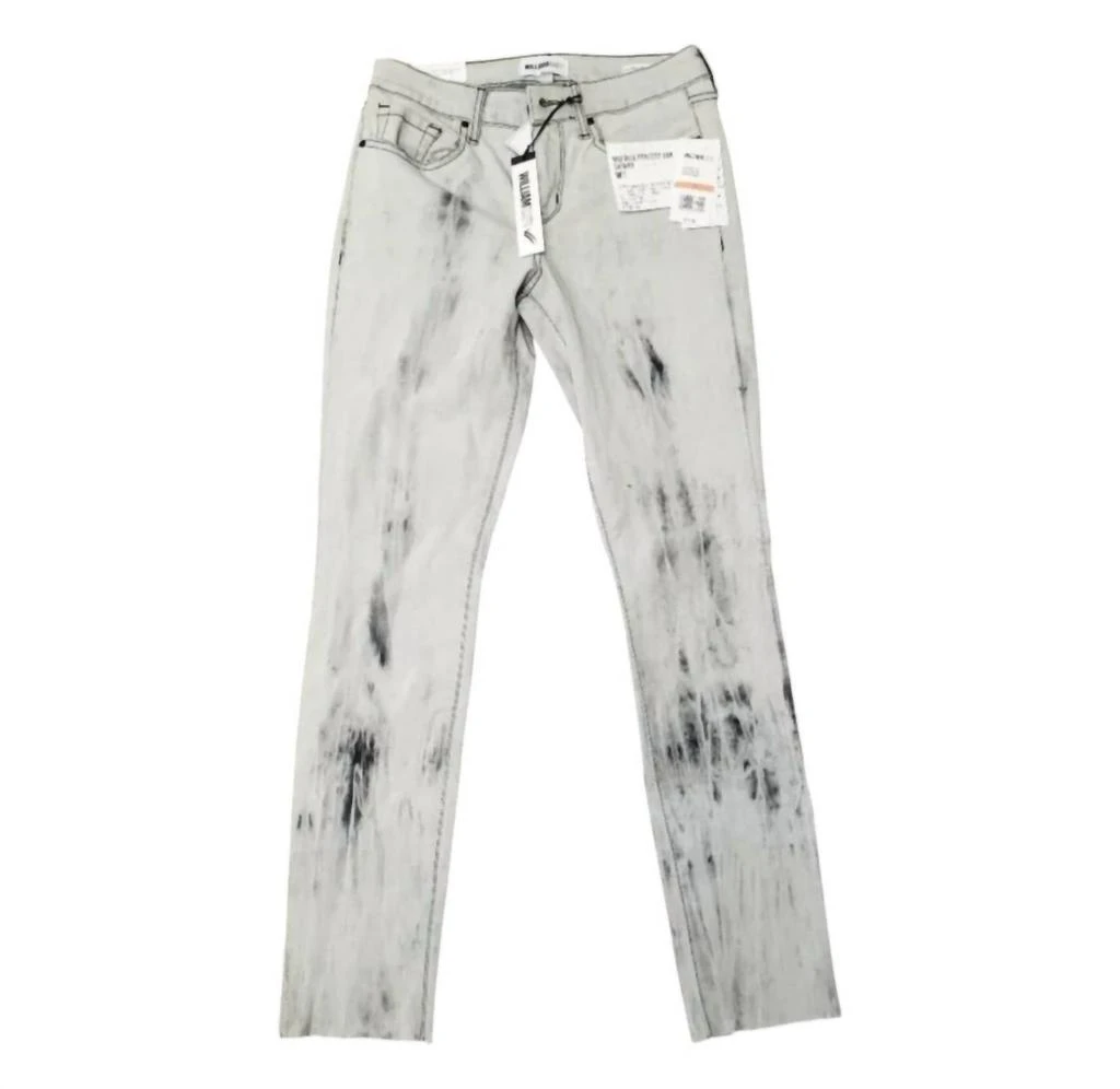 William Rast Women's Washed Mid Rise Skinny Jeans In Gray 1
