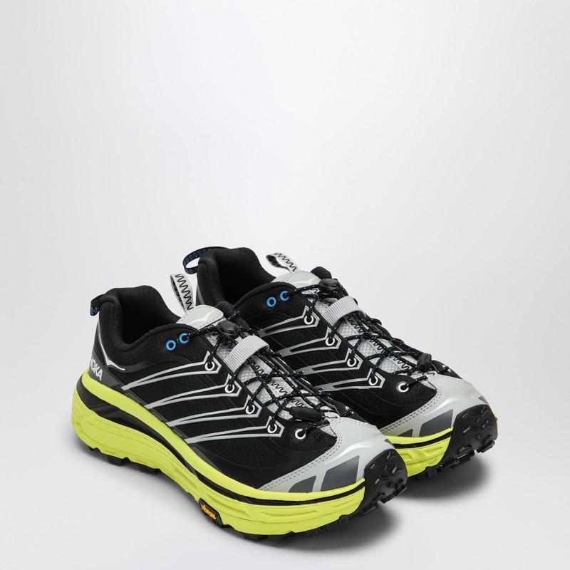 Hoka One One Black and yellow Mafate Three2 sneakers