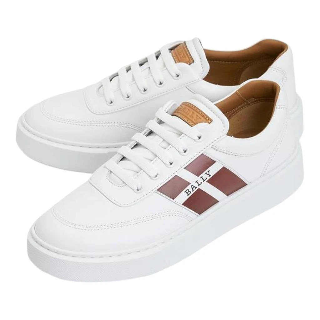 Bally Coby 6240536 Men's White Lamb Leather Sneakers Size 11.5 4