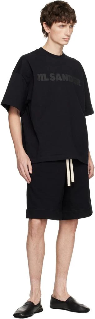 Jil Sander Black Cotton Terry Shorts 4