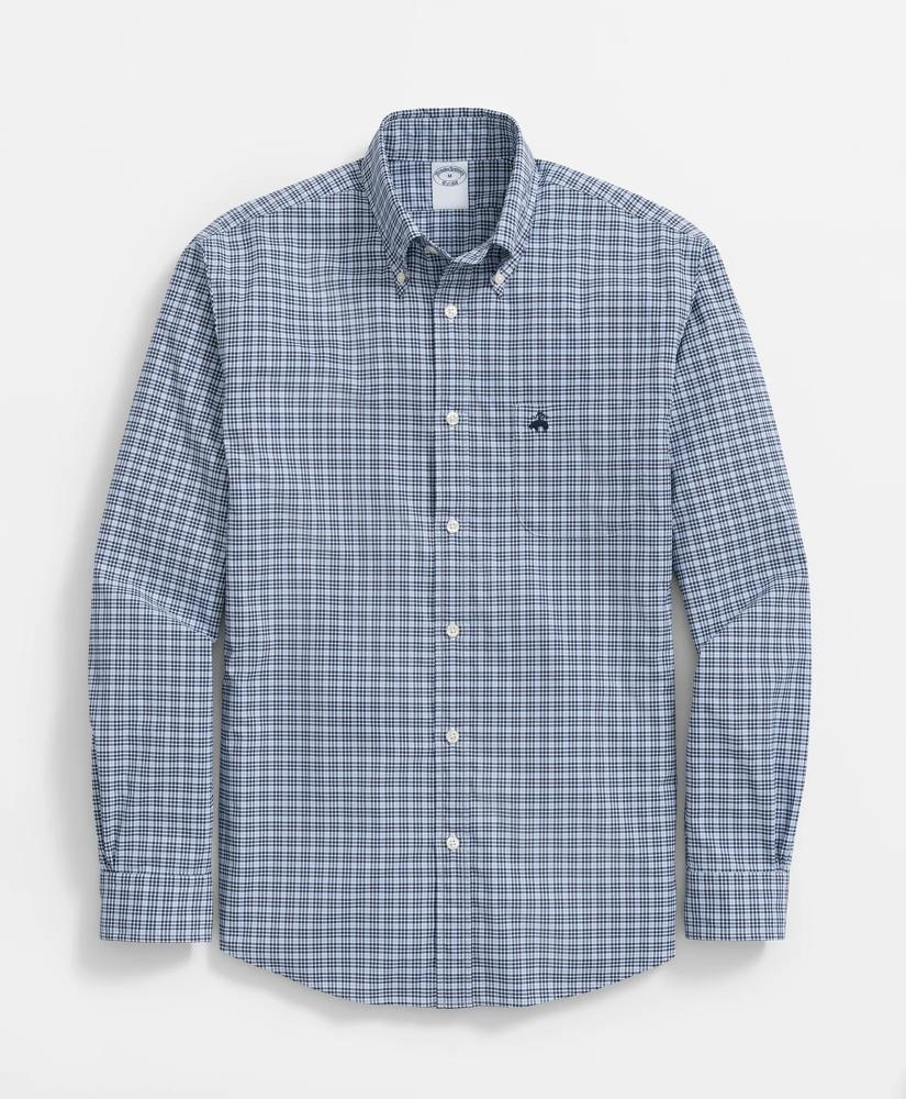 Brooks Brothers Performance Series Stretch Button-Down Collar, Micro Checked Sport Shirt