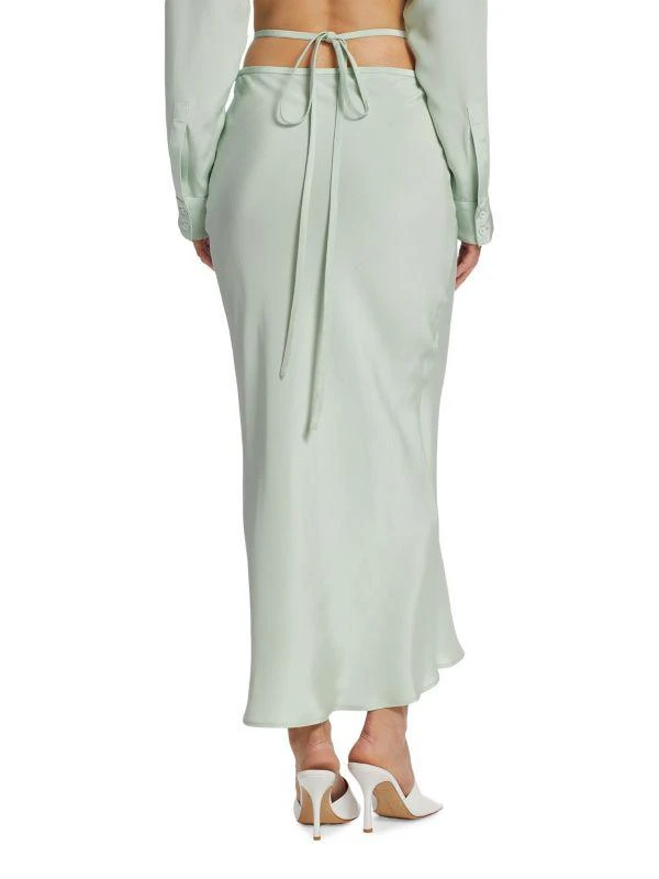 Christopher Esber Loophole Tie-Waist Silk Skirt 2