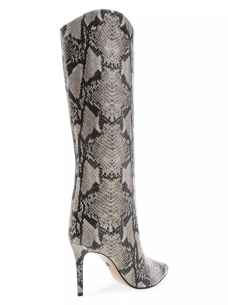 Schutz Maryana Knee-High Snakeskin-Embossed Leather Boots 3