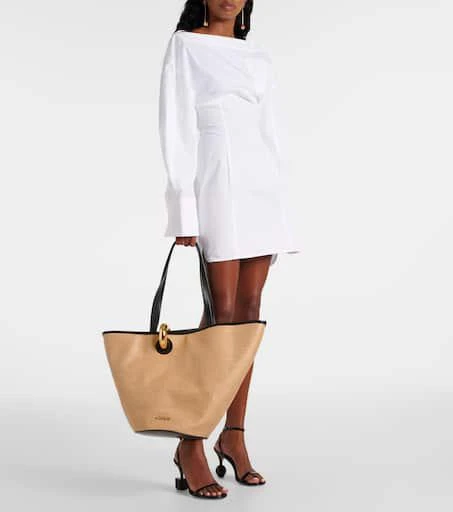 Jacquemus Le Bambola leather-trimmed basket bag 5
