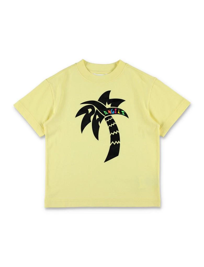 Palm Angels Palm Angels Kids Surf Palm Printed Crewneck T-Shirt 1