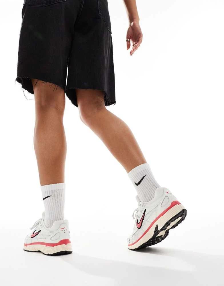 NIKE Nike P-6000 trainer in off white with pink detail 5