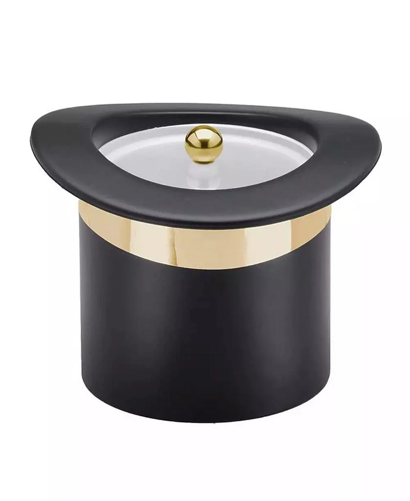 Kraftware Top Hat Acrylic Cover Brass Band Ice Bucket, 3 Quart 1