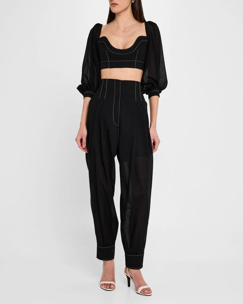 PHILOSOPHY di LORENZO SERAFINI Pleated Tapered-Leg Trousers 2