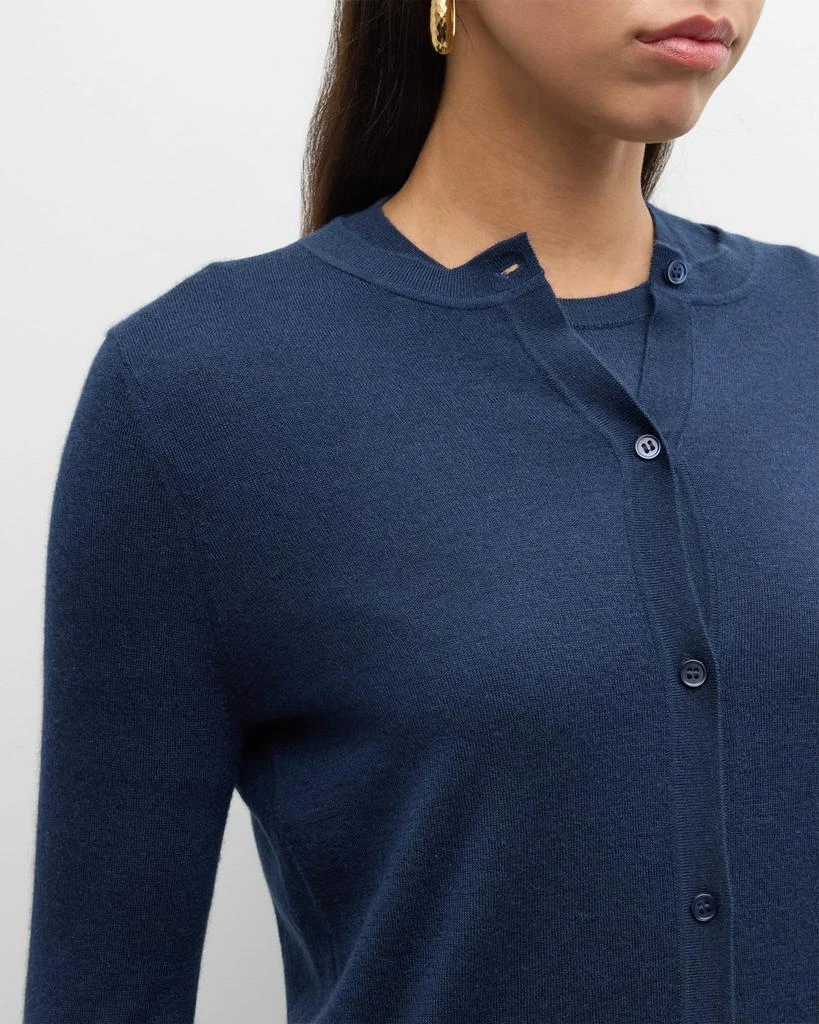 Neiman Marcus Cashmere Crewneck Cardigan 5