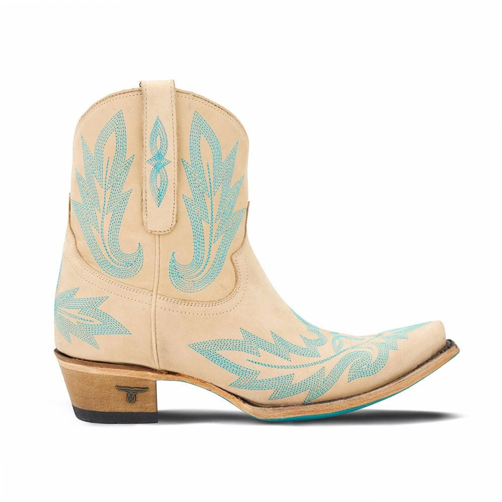 LANE Lexington Embroidered Snip Toe Cowboy Booties 1