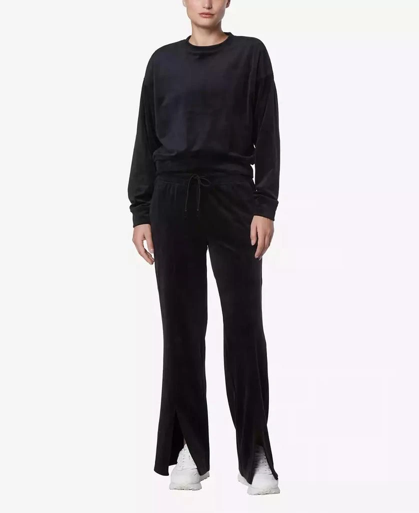 Marc New York by Andrew Marc Women's Full Length Velvet Vented Pants 5