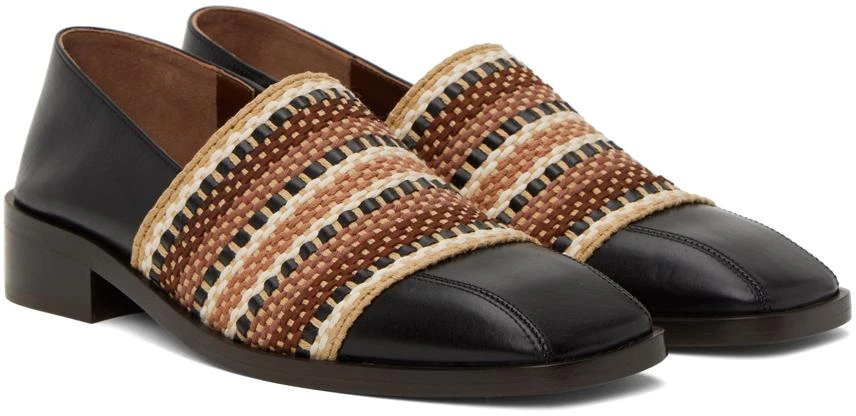 WALES BONNER Black Stacked Heel Loafers 4