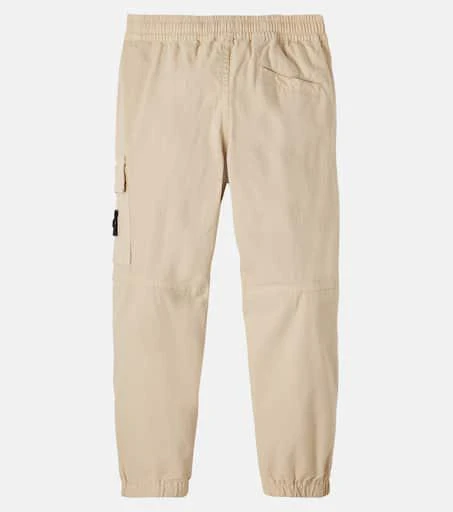 Stone Island Junior Compass cotton-blend cargo pants 2