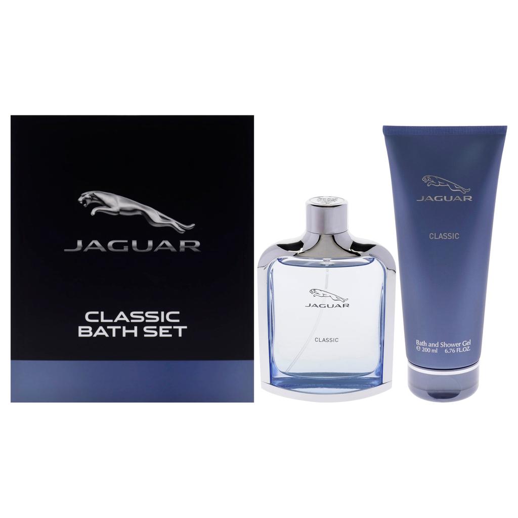 JAGUAR Classic Blue by  for Men - 2 Pc Gift Set 3.4oz EDT Spray, 6.7oz Bath and Shower Gel